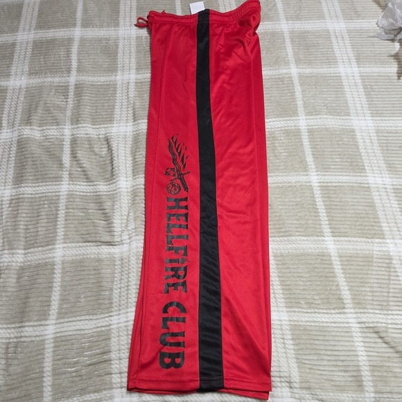 Stranger Things Pants - Stranger Things Hellfire Club Track Womens Pants Small S 4/6 Red Black Wide‎ Leg